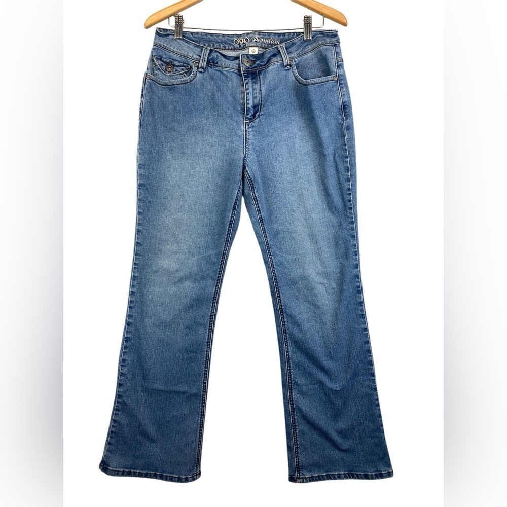 Cato bootcut flap pocket jeans size 14 coastal cowgirl western basics stretch